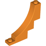 Lego kostka (kostička) 1x5x4 oblouk invertovaný, oranžová (6109908)